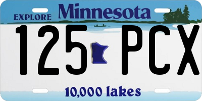 MN license plate 125PCX