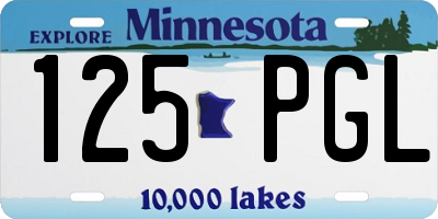 MN license plate 125PGL