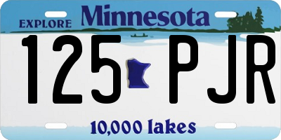 MN license plate 125PJR