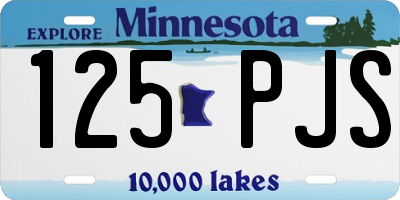 MN license plate 125PJS