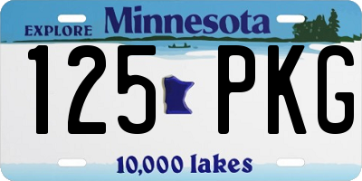 MN license plate 125PKG