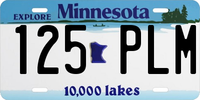 MN license plate 125PLM