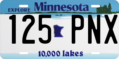 MN license plate 125PNX