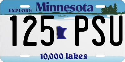 MN license plate 125PSU