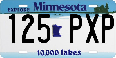 MN license plate 125PXP