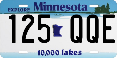 MN license plate 125QQE