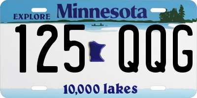 MN license plate 125QQG
