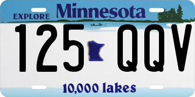 MN license plate 125QQV