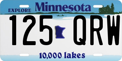 MN license plate 125QRW