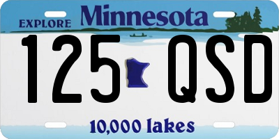 MN license plate 125QSD