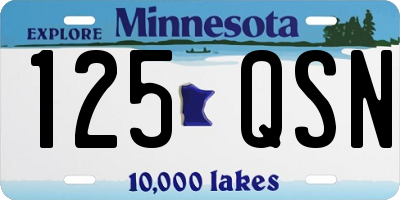 MN license plate 125QSN