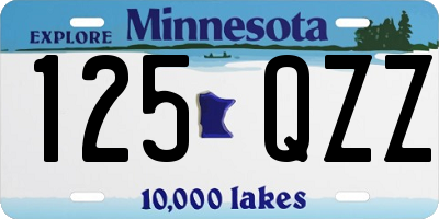 MN license plate 125QZZ