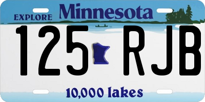MN license plate 125RJB