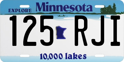 MN license plate 125RJI