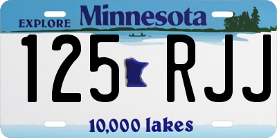 MN license plate 125RJJ