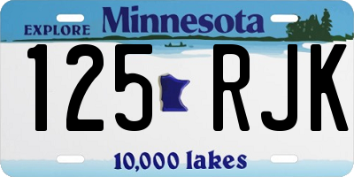 MN license plate 125RJK