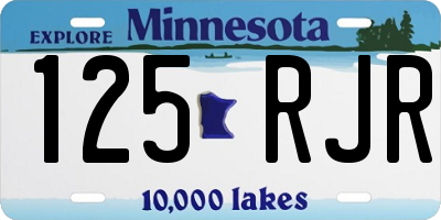 MN license plate 125RJR
