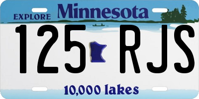 MN license plate 125RJS