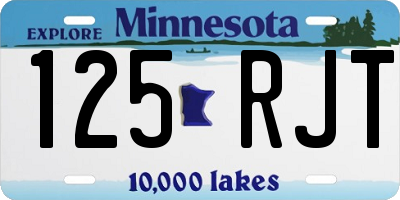 MN license plate 125RJT