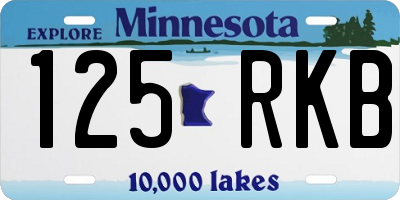 MN license plate 125RKB