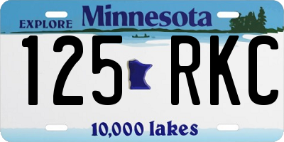 MN license plate 125RKC