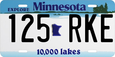 MN license plate 125RKE