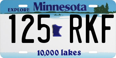 MN license plate 125RKF