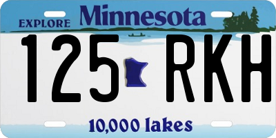 MN license plate 125RKH