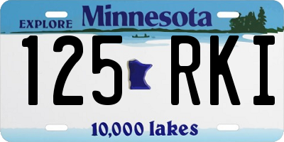 MN license plate 125RKI