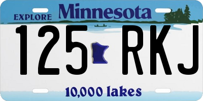 MN license plate 125RKJ