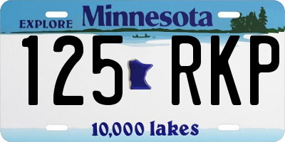 MN license plate 125RKP