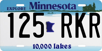 MN license plate 125RKR