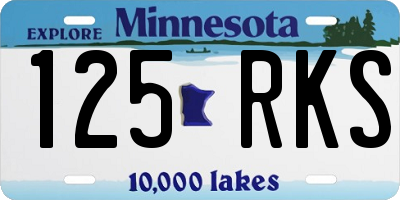 MN license plate 125RKS