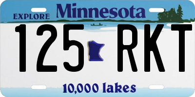MN license plate 125RKT