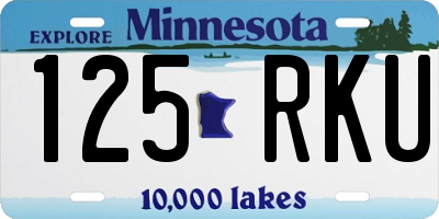 MN license plate 125RKU