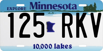 MN license plate 125RKV