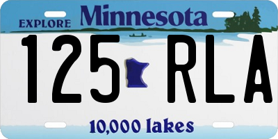 MN license plate 125RLA