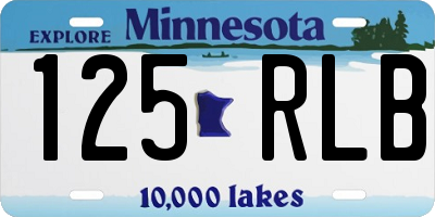 MN license plate 125RLB