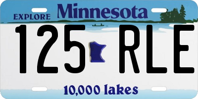 MN license plate 125RLE
