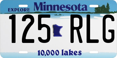 MN license plate 125RLG