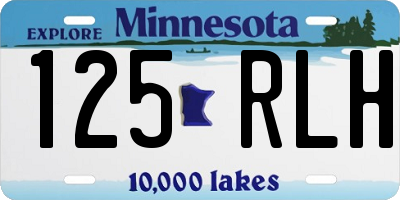 MN license plate 125RLH