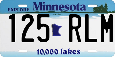 MN license plate 125RLM