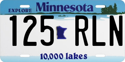 MN license plate 125RLN