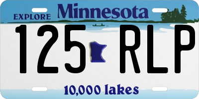 MN license plate 125RLP