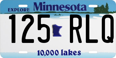 MN license plate 125RLQ
