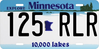 MN license plate 125RLR