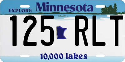 MN license plate 125RLT