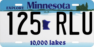 MN license plate 125RLU