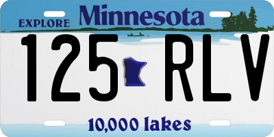 MN license plate 125RLV