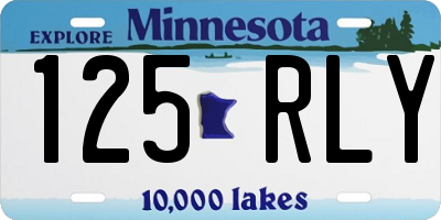 MN license plate 125RLY